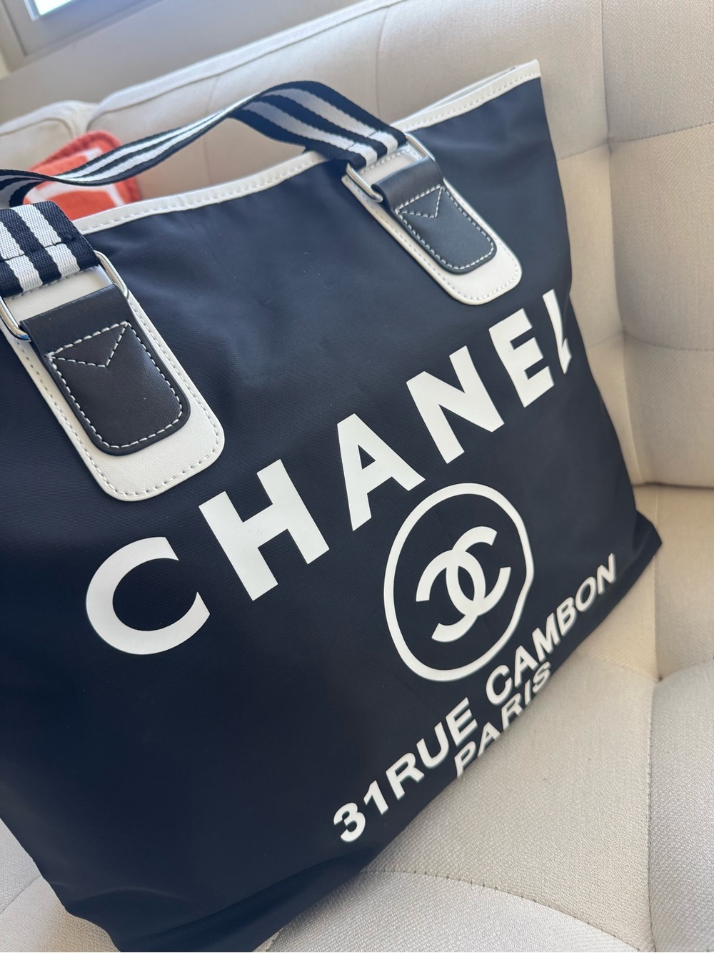 VIP White Logo Tote bag